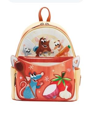NWT Loungefly Disney Pixar Moments Ratatouille Cooking Pot Mini Backpack,